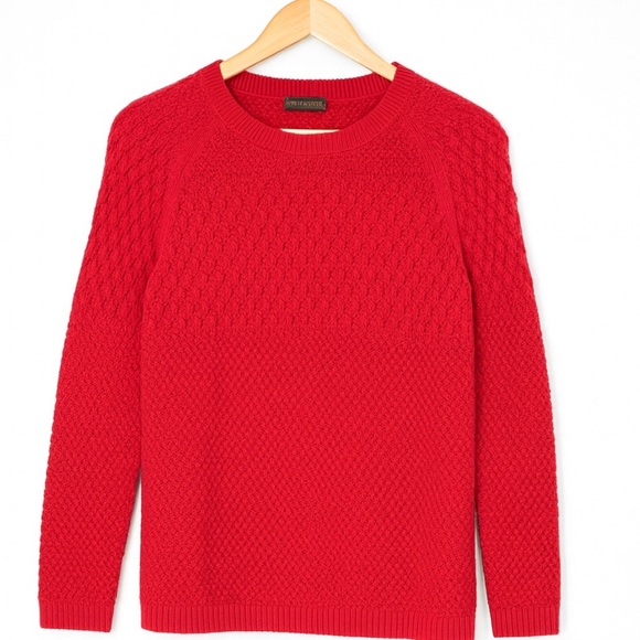 Talbots Nylon LambsWool Crew Neck Red Sweater Size Small - Picture 1 of 8
